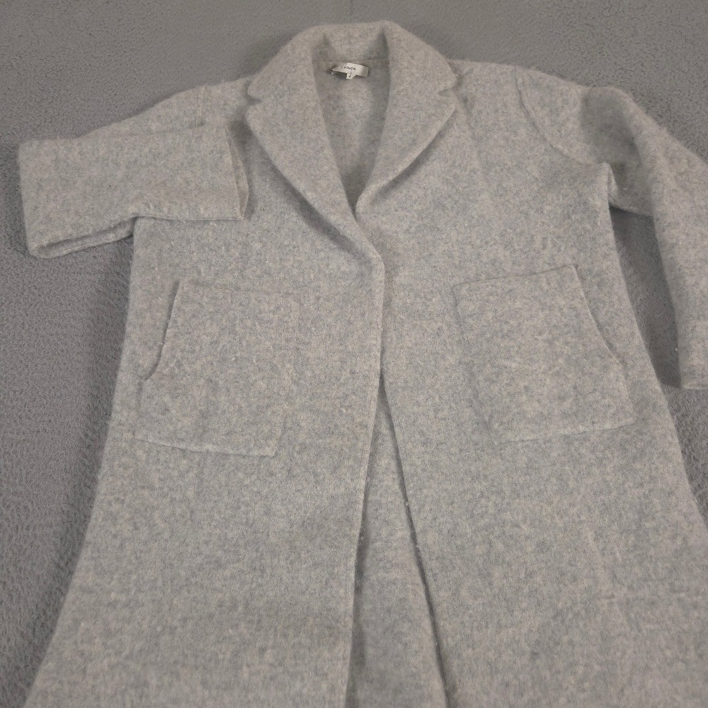 Vince Sweater Womens M Gray Clean Edge Cardigan Coat Wool Alpaca Blend Pockets